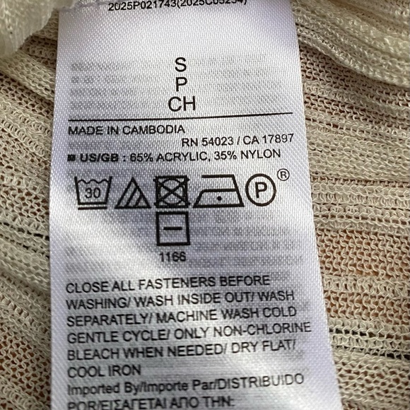 GAP Ribbed Henley Long Sleeve Top | Cream | Size Small | NWT - Picture 5 of 6